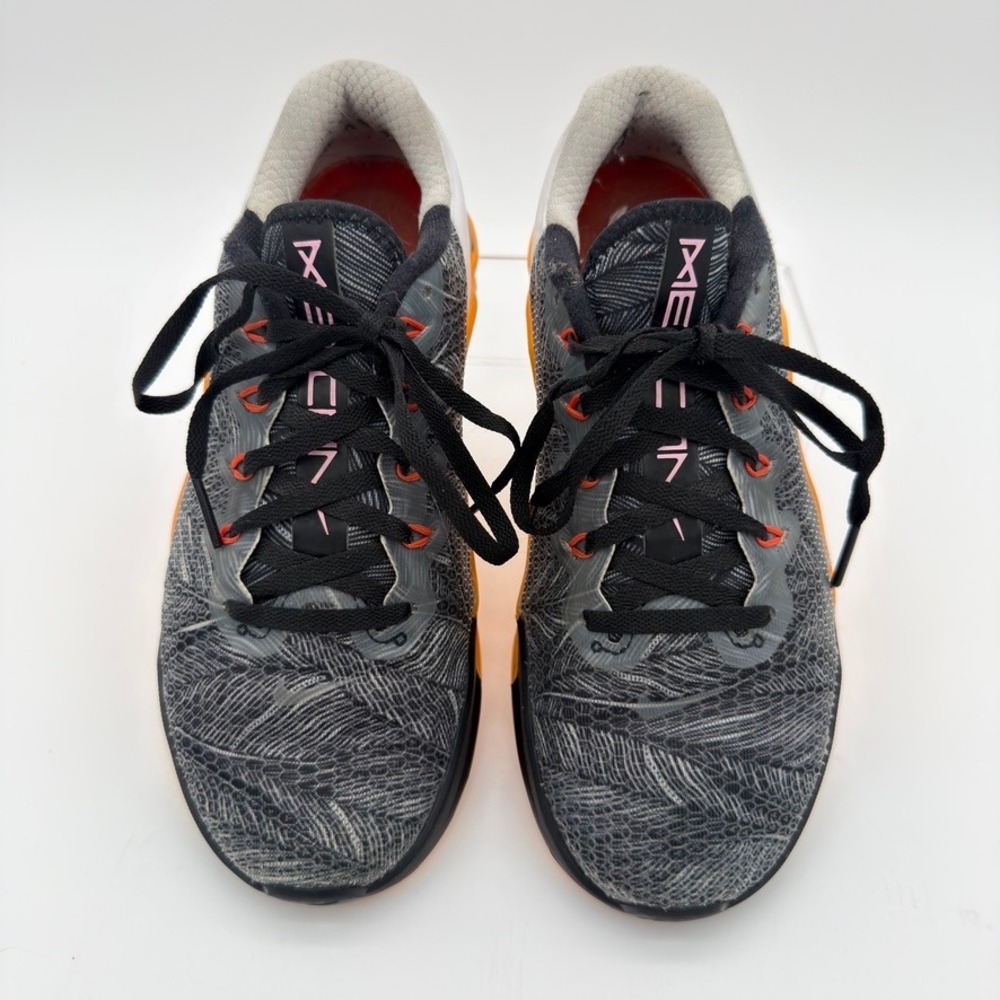 Nike Metcon 5 Womens Training Shoes Gray Black Orange AO2982-081 Size 6.5 - Picture 4 of 8